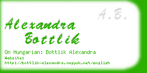 alexandra bottlik business card